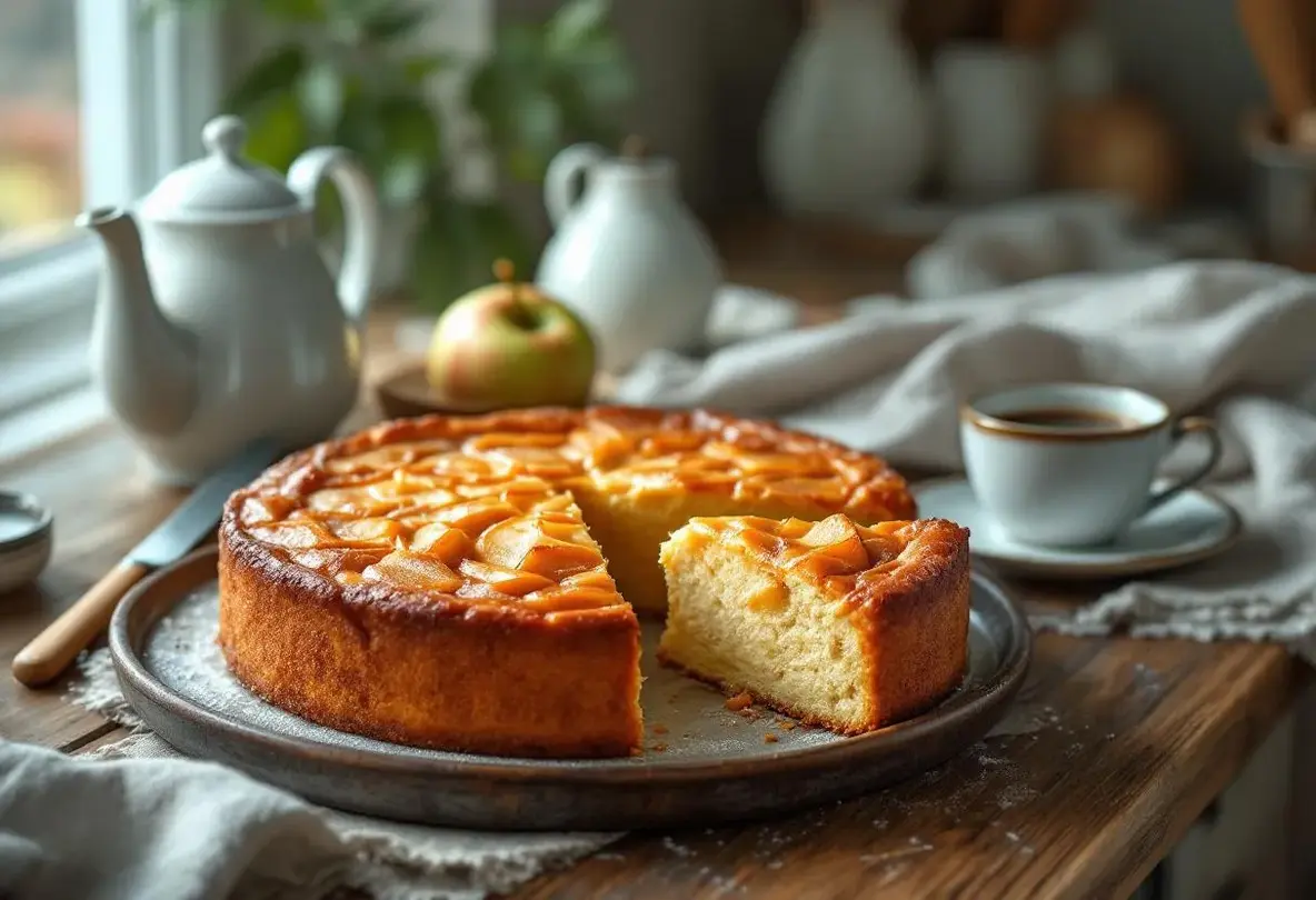 Attention : ce gâteau aux pommes tout simple révèle une couche caramélisée secrète dont vous ne pourrez plus vous passer