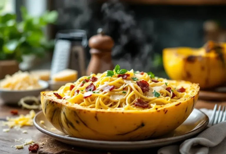 Cette courge façon carbonara au lard et parmesan bluffe tout le monde (même les puristes)