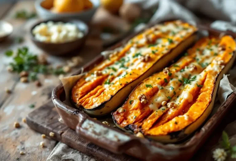 Attention : cette courge butternut tranchée comme un rôti et gratinée au four va illuminer votre automne