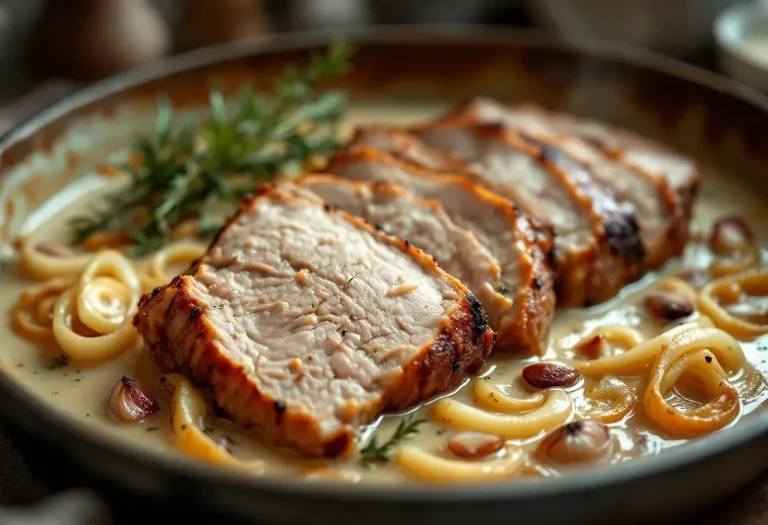 Ce rôti de porc cuit au lait est si fondant qu’il se coupe à la cuillère