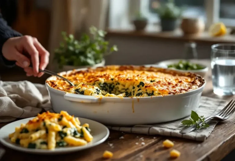Chaleur d’hiver et saveurs fondantes : ce gratin de pâtes ricotta-épinards au fromage doré va sauver vos soirs pressés