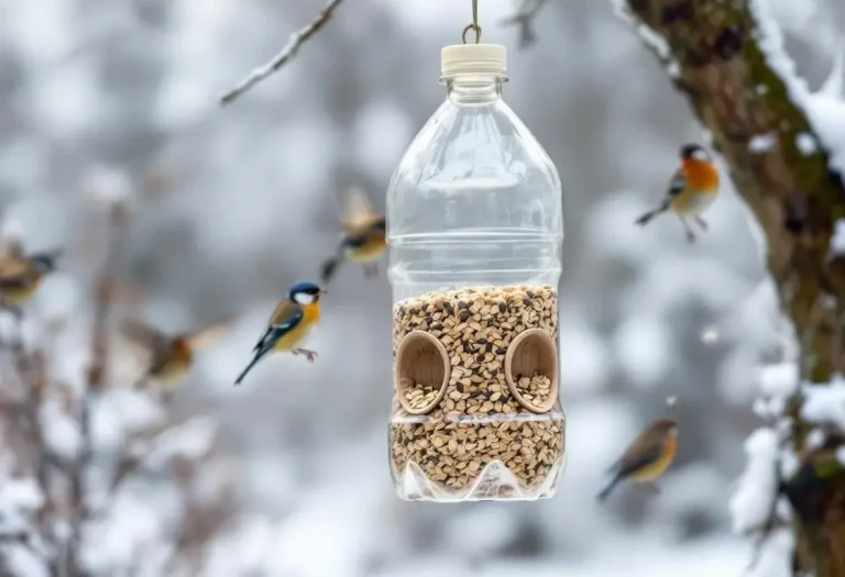 Comment une simple bouteille plastique devient une mangeoire idéale pour les oiseaux