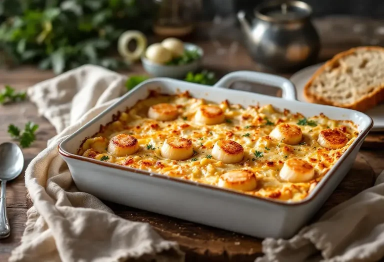 Gratin poireaux–Saint-Jacques : facile à préparer, mais digne d’un vrai repas de fête