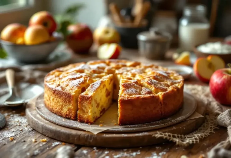 Gâteau pommes-yaourt de grand-mère : moelleux, doré et réconfortant comme un souvenir d’enfance