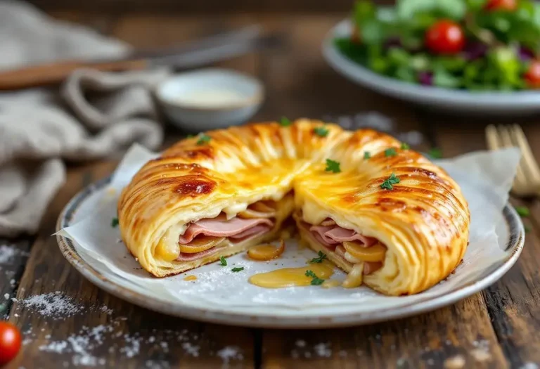 Mon feuilleté camembert–jambon–oignons : la recette “riche mais tellement irrésistible” que tout le monde me redemande