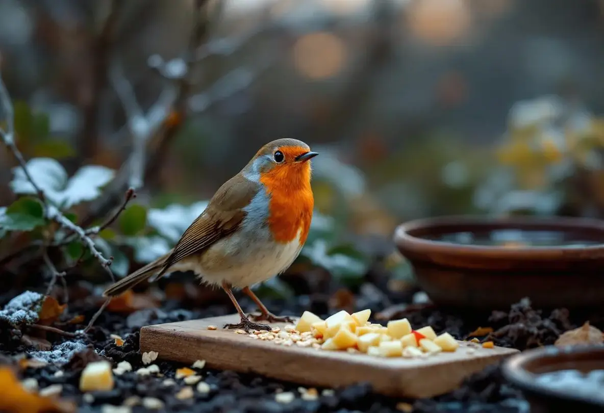 Rouges-gorges au jardin : ce soir, sortez dehors cet aliment de base à 3 centimes, que presque tous les jardiniers oublient