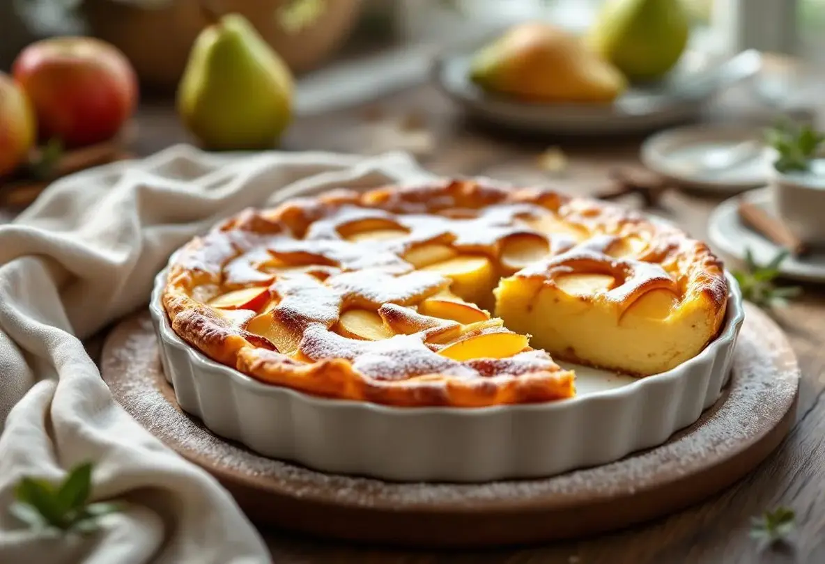 Un clafoutis tout tendre aux pommes, poires et vanille : la recette ultra moelleuse qui transforme l’automne en douceur absolue