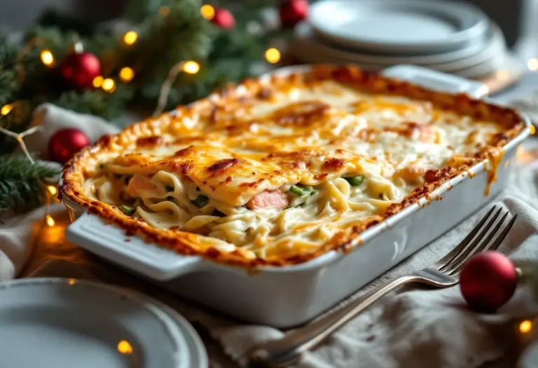 Une avalanche de béchamel, de saumon fondant et de fromage gratiné : ces lasagnes de Noël sont irrésistibles Une avalanche de béchamel, de saumon fondant et de fromage gratiné : ces lasagnes de Noël sont irrésistibles