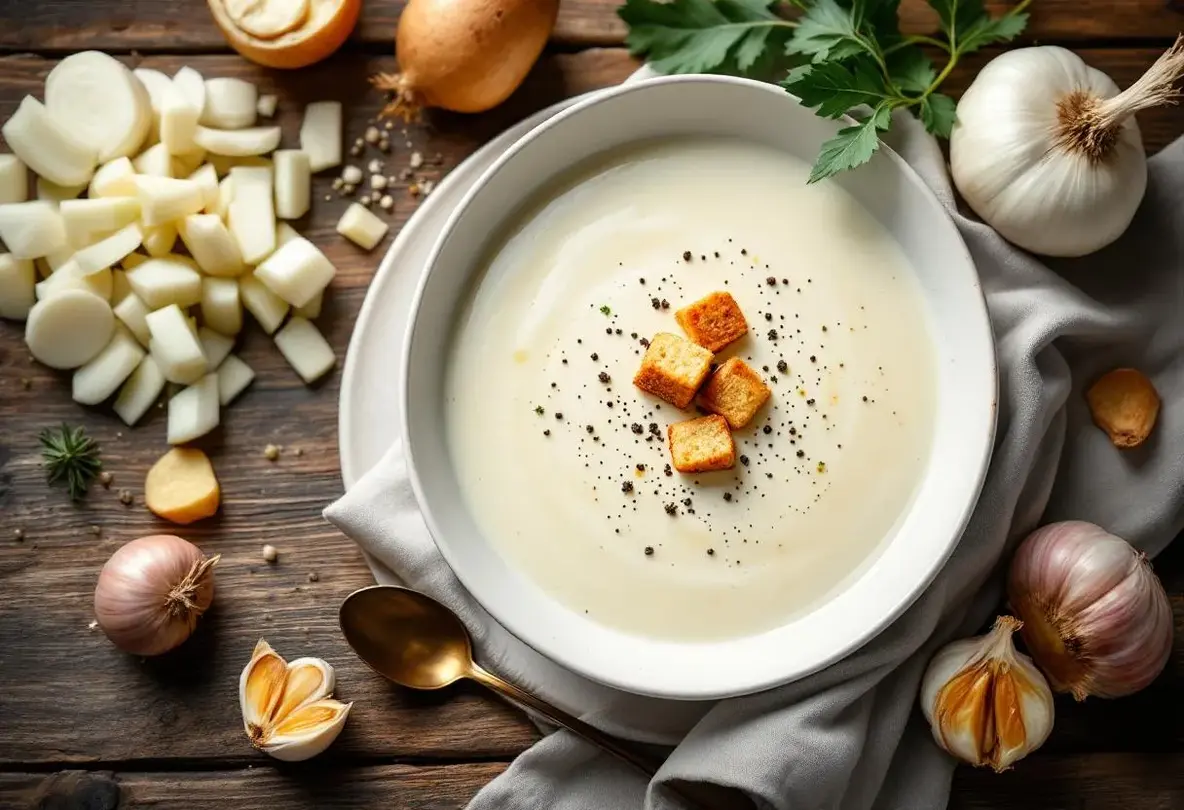 "Une de mes soupes préférées" - un velouté blanc ultra fondant, plein de goût et bon pour la santé