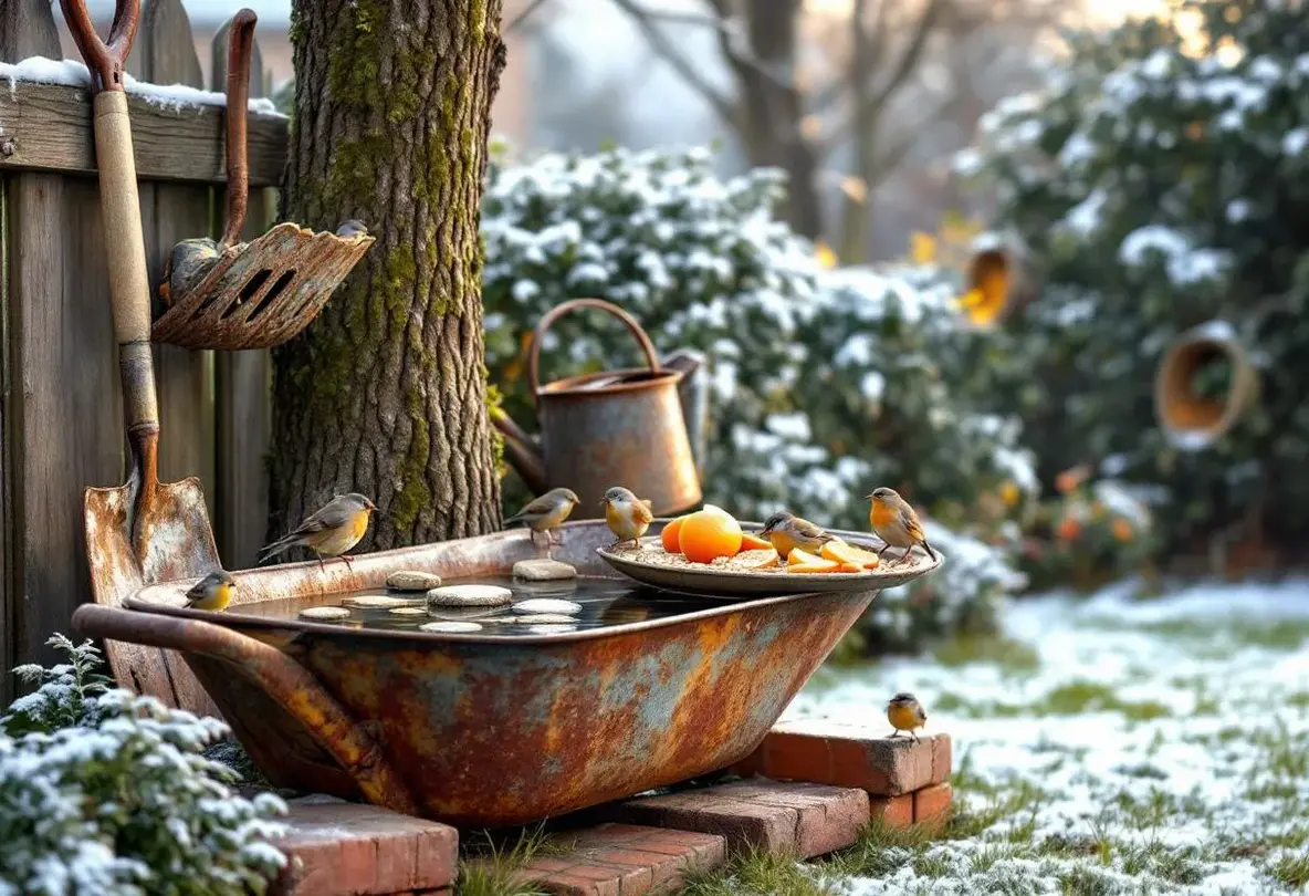 Ces vieux outils de jardin que vous alliez jeter vont devenir le refuge préféré des oiseaux cet hiver
