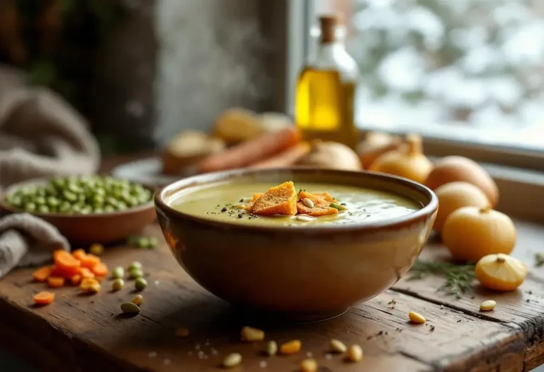 Chaude, onctueuse et ultra simple à faire : testez la recette de soupe de pois cassés et légumes d’hiver
