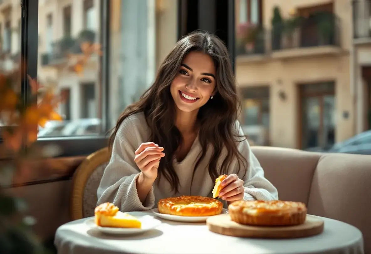 Elle déguste la galette des rois en Algérie