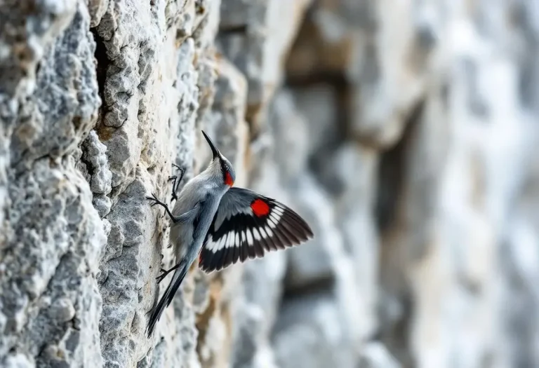 Le tichodrome échelette : l’oiseau-papillon des falaises, discret joyau caché des montagnes