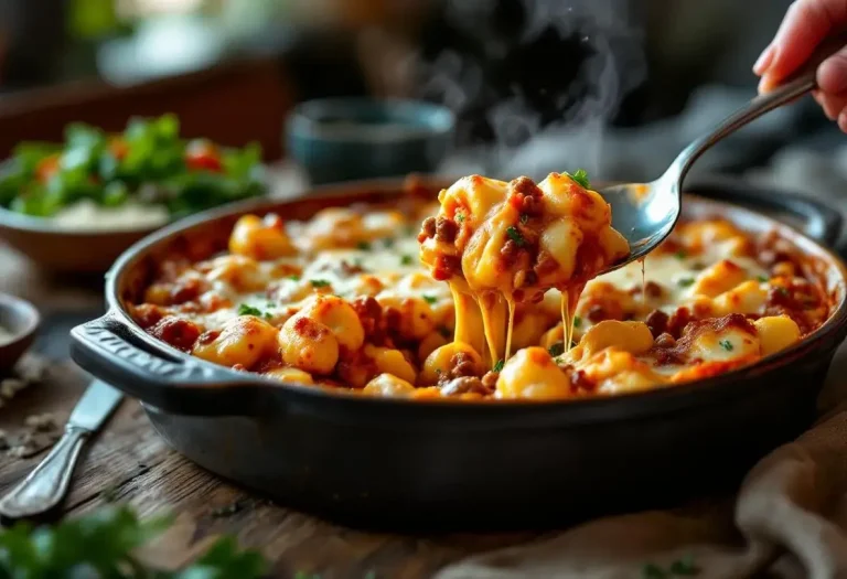 Pas d’idée pour le dîner ? Gnocchis gratinés au bœuf haché : dorés au four, succès garanti