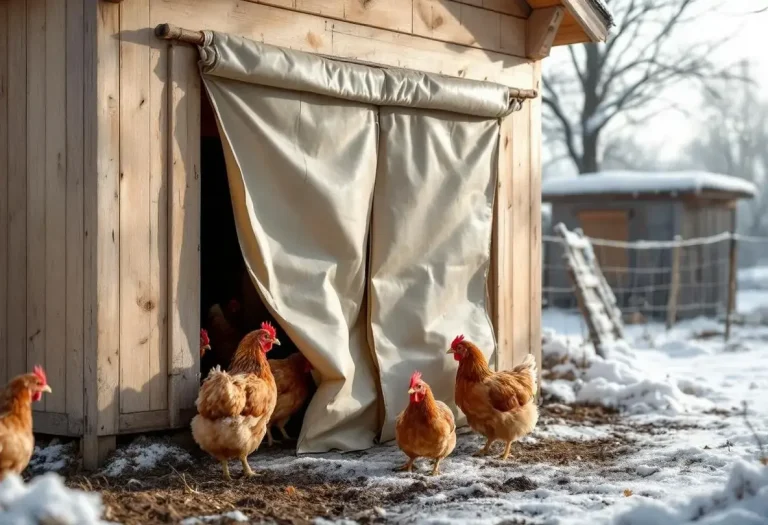 Pourquoi de plus en plus d’éleveurs installent un rideau dans leur poulailler en hiver (et comment cela change concrètement la qualité des œufs)