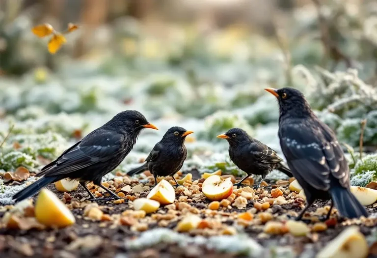 Pourquoi les merles boudent les mangeoires quand le froid s’installe (et comment bien les nourrir en hiver)