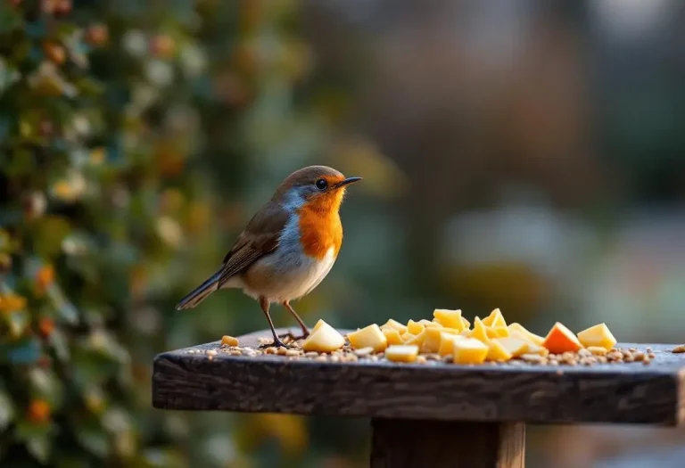 Rouges-gorges au jardin : ce soir, laissez cet aliment à 3 centimes que presque tous les jardiniers ignorent