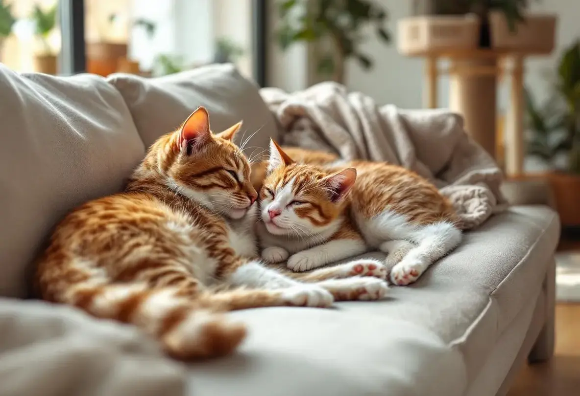 Tombés amoureux d'une chatte de refuge, ils l'adoptent et recréent sa petite famille (vidéo)