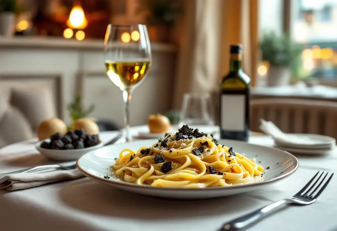 Véritable institution bruxelloise, ce restaurant italien rend la truffe noire accessible sous toutes ses formes