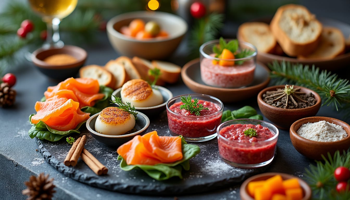 découvrez des idées d'entrées de noël faciles, rapides et savoureuses pour régaler vos convives lors de vos repas de fête.