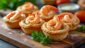 Mini feuilleté aux crevettes : recette facile et rapide pour un apéritif gourmand