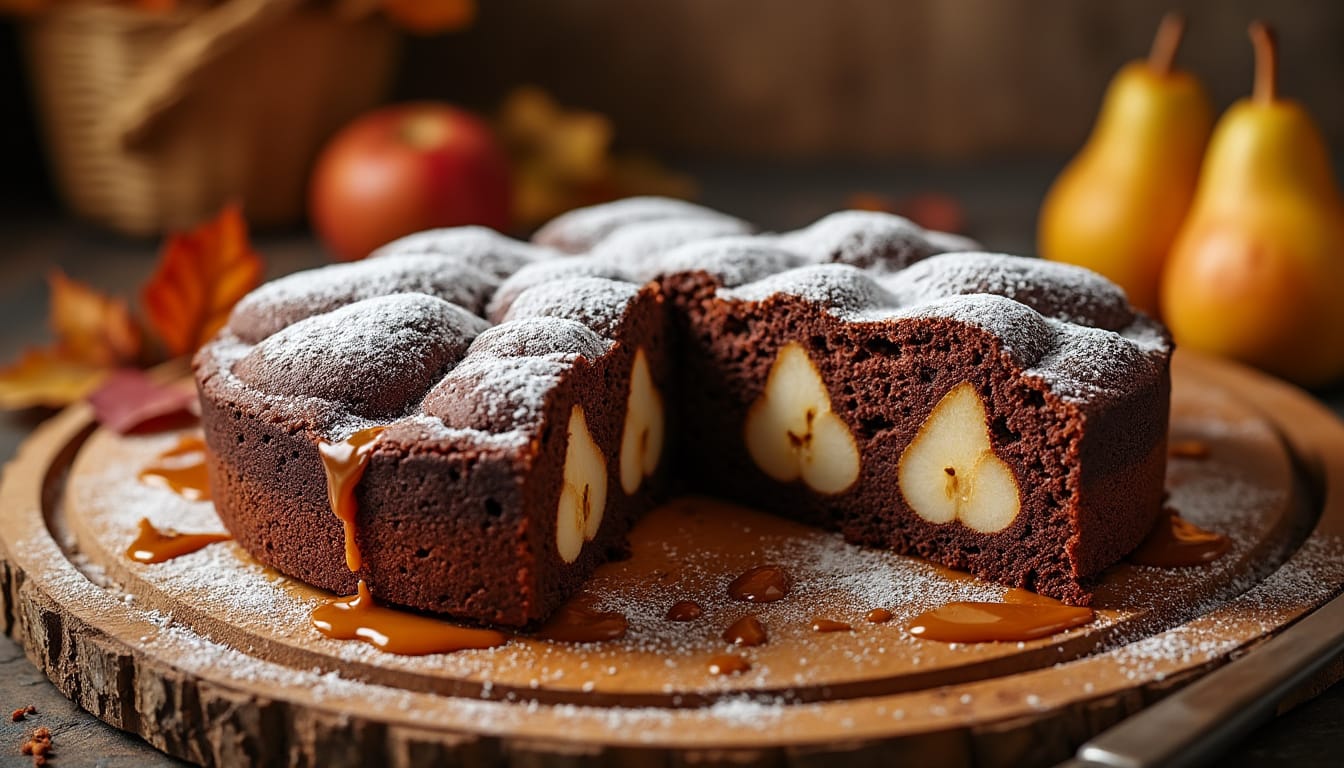 découvrez notre recette ultra fondante de gâteau poires chocolat pour un dessert réussi, alliant douceur des poires et richesse du chocolat.