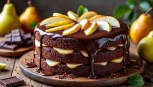 Recette ultra fondante de gâteau poires chocolat pour un dessert réussi