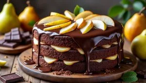Recette ultra fondante de gâteau poires chocolat pour un dessert réussi