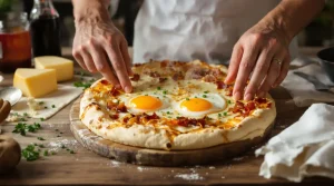 Recette pizza maison avec pâte toute prête base crème fraîche
