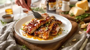 Délicieux travers de porc au miel et sauce soja au four