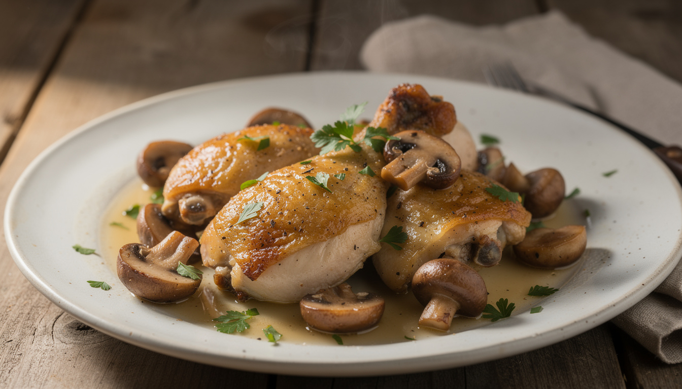Recette facile de poulet aux champignons sans crème pour un plat savoureux découvrez une recette facile de poulet aux champignons sans crème, idéale pour un plat savoureux et léger à préparer rapidement.